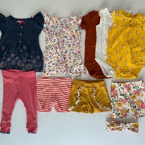 Carter's Other - Bundle Baby Girl Clothes Matching Sets - Navy, Pink, Yellow, White, Orange